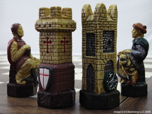 Crusades Hand Decorated Theme Chess Set